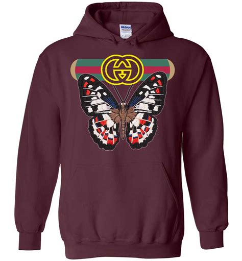 gucci hoodie grey butterflies.